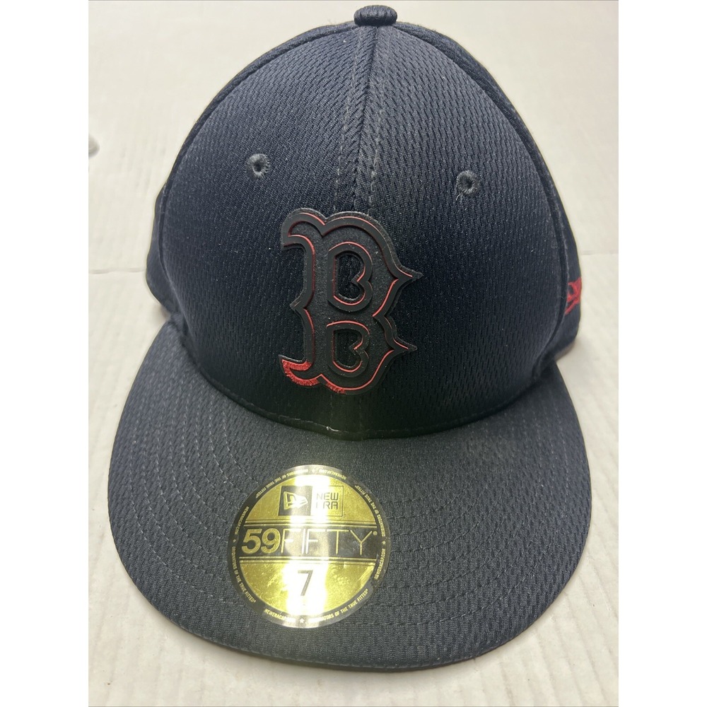 New Era 59Fifty Fitted Cap Hat Boston Red Sox Exclusive MLB Clubhouse Men's SZ 7